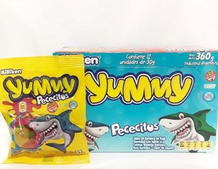 GOMITAS YUMMI PECES DISPLAY X 12 UNI 